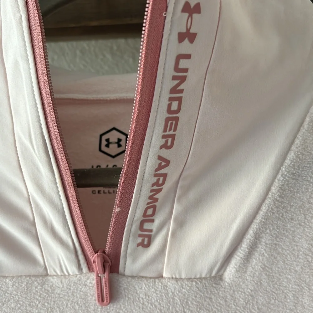 Under Armour Women’s Pink 1/4 Zip Pullover Sweatshirt Athletic Size L Brand New - Picture 4 of 9